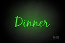 "Dinner" (Notes font) - LED neon sign