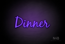 "Dinner" (Notes font) - LED neon sign