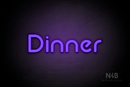 "Dinner" (Mountain font) - LED neon sign