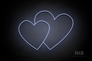 Double Hearts. smaller on the left - LED neon sign