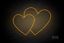 Double Hearts. smaller on the left - LED neon sign