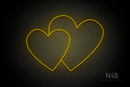 Double Hearts. smaller on the left - LED neon sign
