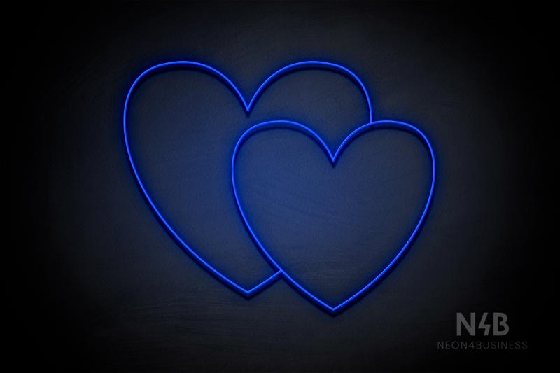 Double Hearts. smaller on the right - LED neon sign