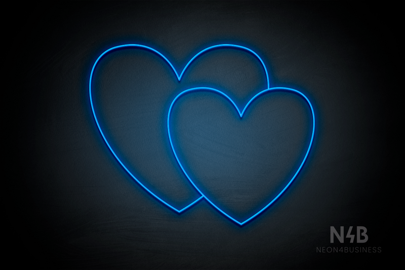Double Hearts. smaller on the right - LED neon sign