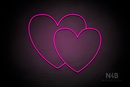 Double Hearts. smaller on the right - LED neon sign