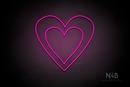 Double Heart - LED neon sign