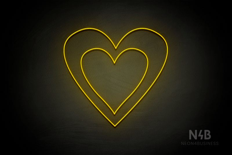 Double heart neon online sign