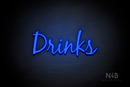 "Drinks" (Notes font) - LED neon sign