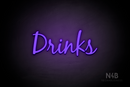 "Drinks" (Notes font) - LED neon sign