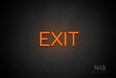 "EXIT" (Cooper font) - LED neon sign