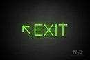 "EXIT" (left up arrow, Cooper font) - LED neon sign