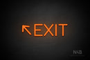 "EXIT" (left up arrow, Cooper font) - LED neon sign