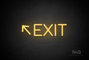 "EXIT" (left up arrow, Cooper font) - LED neon sign