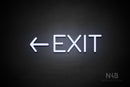 "EXIT" (left arrow, Cooper font) - LED neon sign