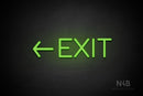 "EXIT" (left arrow, Cooper font) - LED neon sign
