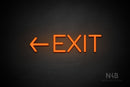 "EXIT" (left arrow, Cooper font) - LED neon sign