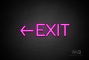"EXIT" (left arrow, Cooper font) - LED neon sign
