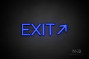 "EXIT" (right up arrow, Cooper font) - LED neon sign