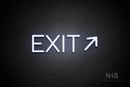 "EXIT" (right up arrow, Cooper font) - LED neon sign