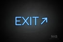 "EXIT" (right up arrow, Cooper font) - LED neon sign