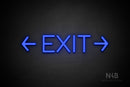 "EXIT" (two sided arrow, Cooper font) - LED neon sign