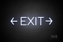 "EXIT" (two sided arrow, Cooper font) - LED neon sign