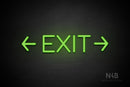 "EXIT" (two sided arrow, Cooper font) - LED neon sign