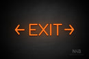 "EXIT" (two sided arrow, Cooper font) - LED neon sign