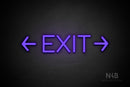 "EXIT" (two sided arrow, Cooper font) - LED neon sign