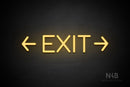 "EXIT" (two sided arrow, Cooper font) - LED neon sign