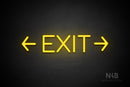 "EXIT" (two sided arrow, Cooper font) - LED neon sign