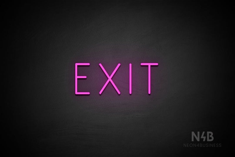 "EXIT" (Genius font) - LED neon sign