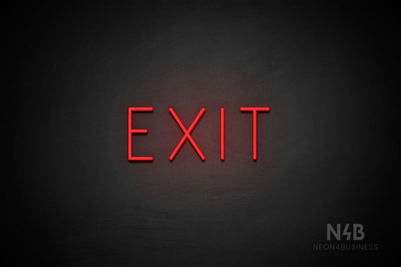 "EXIT" (Genius font) - LED neon sign