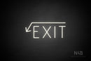 "EXIT" (left down arrow, Genius font) - LED neon sign