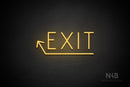 "EXIT" (left up arrow, Genius font) - LED neon sign
