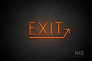 "EXIT" (right up arrow, Genius font) - LED neon sign