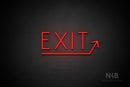 "EXIT" (right up arrow, Genius font) - LED neon sign