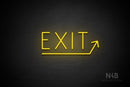 "EXIT" (right up arrow, Genius font) - LED neon sign