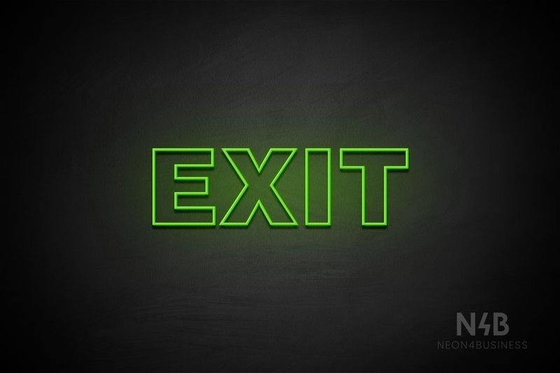 "EXIT" (Seconds font) - LED neon sign