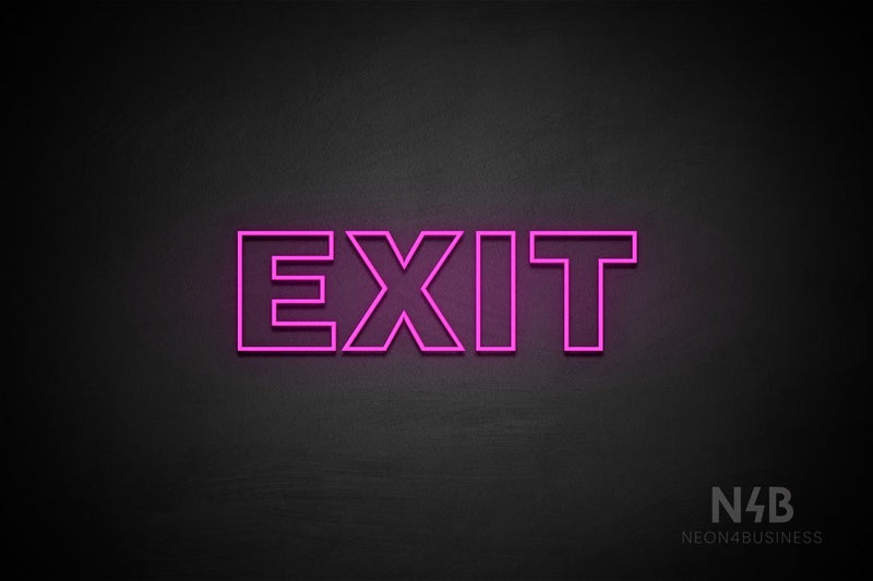 "EXIT" (Seconds font) - LED neon sign