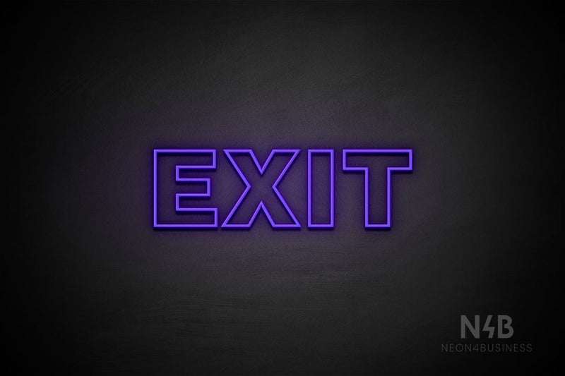"EXIT" (Seconds font) - LED neon sign