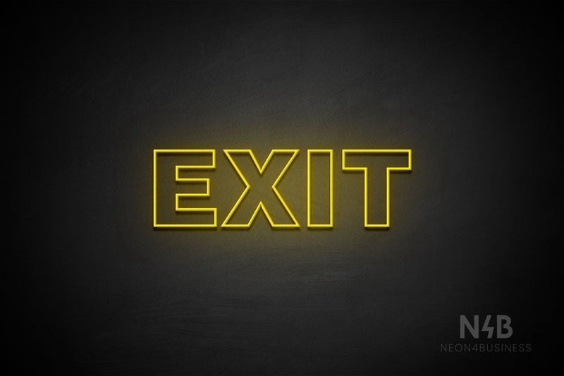 "EXIT" (Seconds font) - LED neon sign