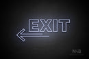 "EXIT" (left arrow, Seconds font) - LED neon sign