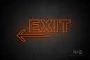 "EXIT" (left arrow, Seconds font) - LED neon sign