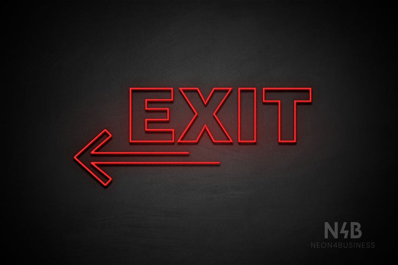 "EXIT" (left arrow, Seconds font) - LED neon sign