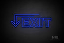 "EXIT" (left down arrow, Seconds font) - LED neon sign