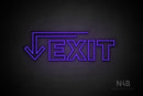 "EXIT" (left down arrow, Seconds font) - LED neon sign