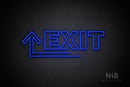 "EXIT" (left up arrow, Seconds font) - LED neon sign