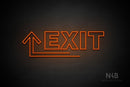 "EXIT" (left up arrow, Seconds font) - LED neon sign