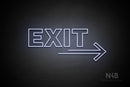 "EXIT" (right arrow, Seconds font) - LED neon sign